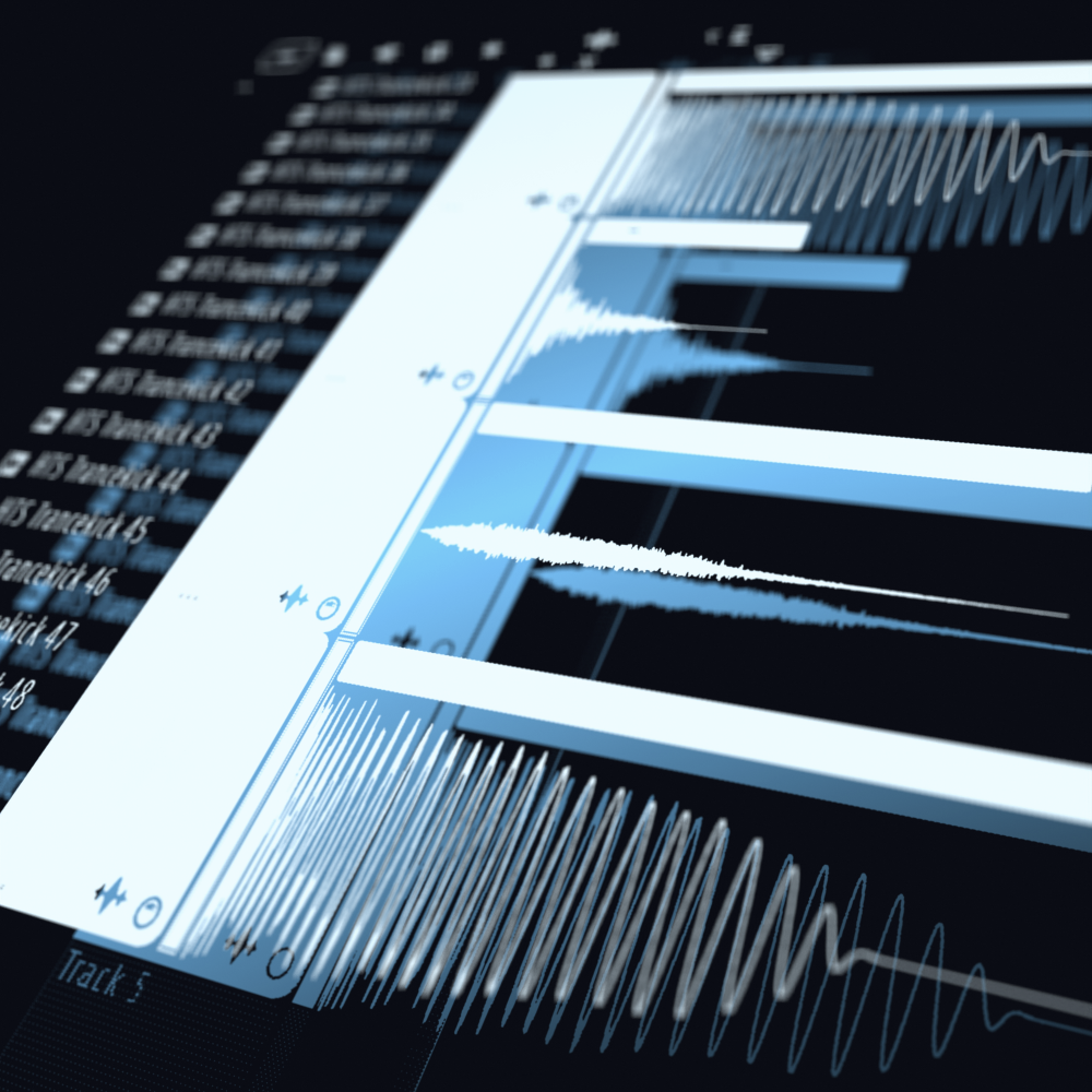 Uniquely edited screenshot of an FL Studio Playlist, featuring a number of Waveforms of Kick Samples included in the Hypertrance Sample Pack.