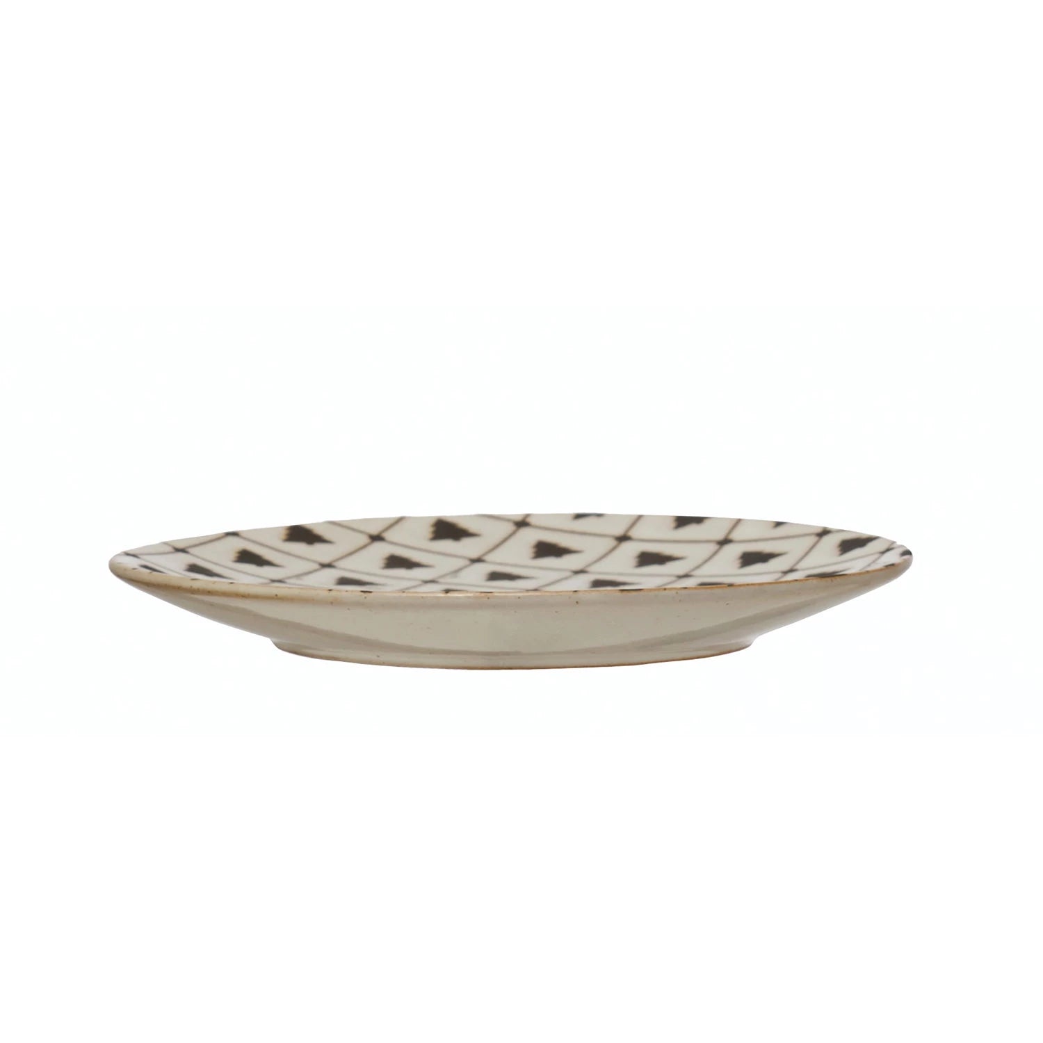 6" Stoneware Plate with Tree Pattern