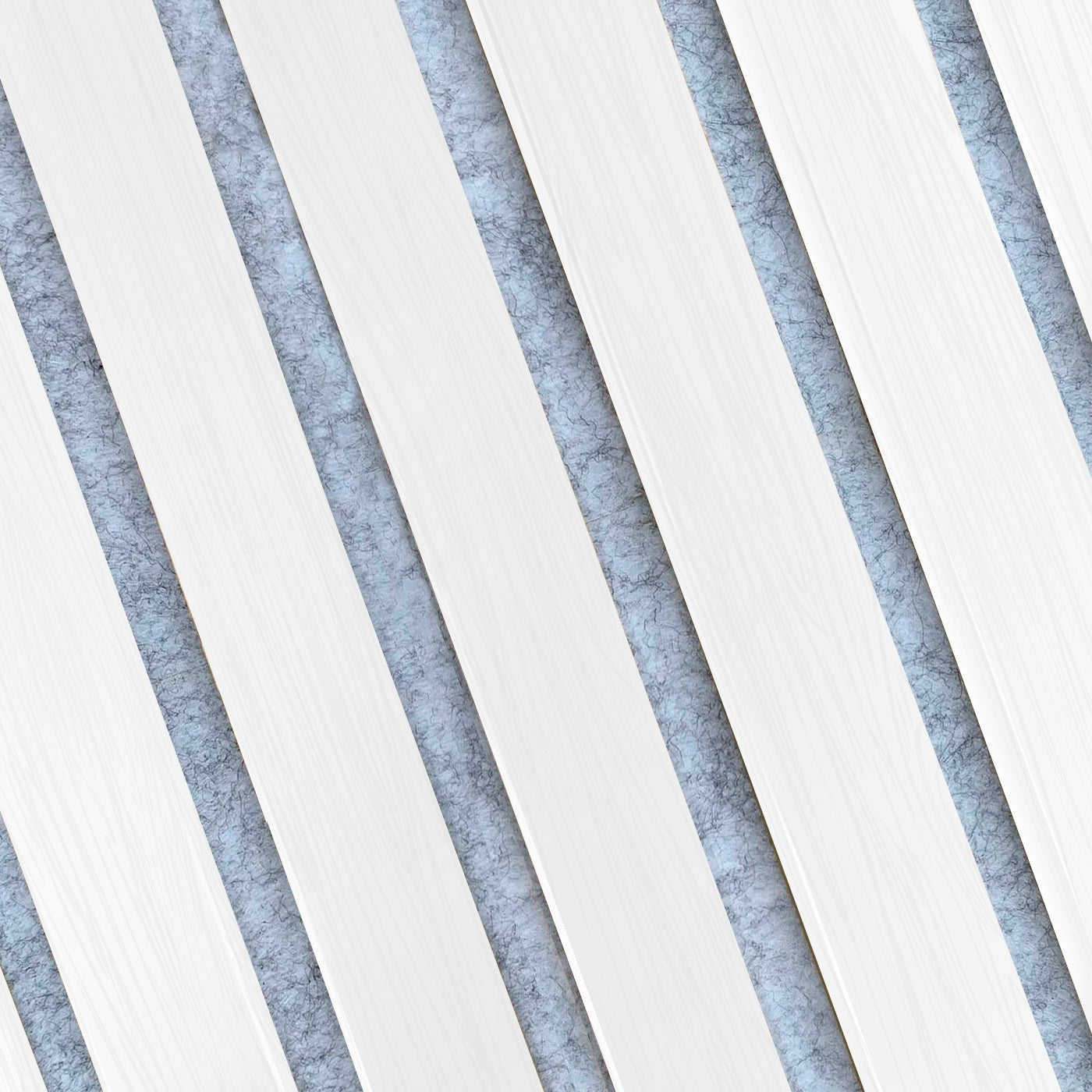 Wall Slat Acoustic Panel Sample in Diamond White, Grey Felt - Slats.co product image