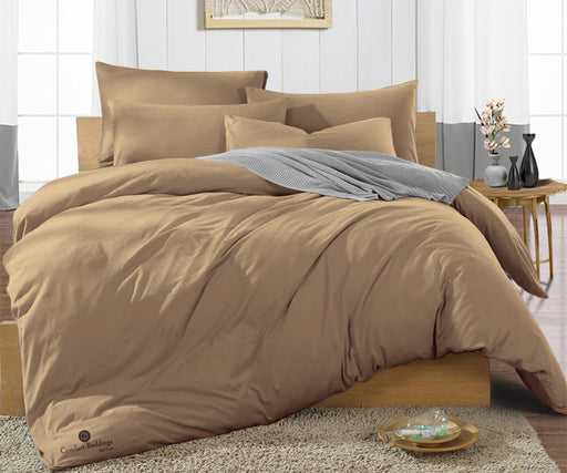 Taupe Reversible Duvet Cover
