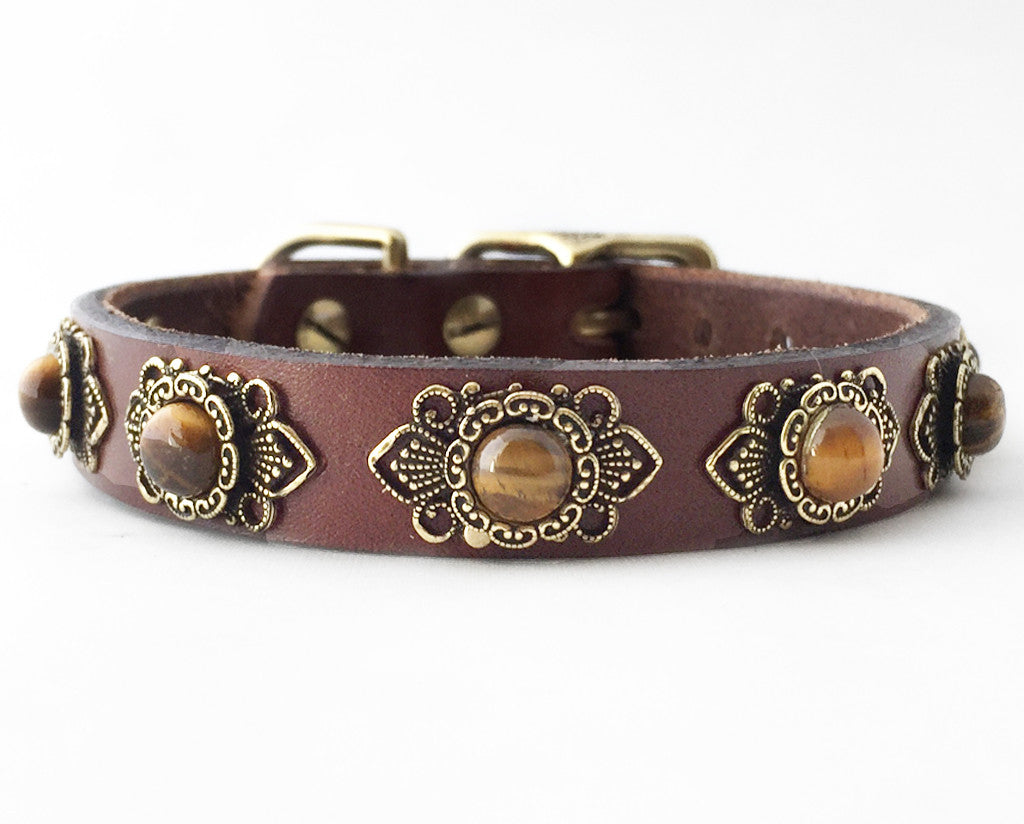 small leather dog collars