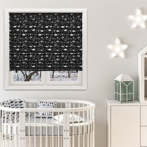 original printed stars shades in nursery