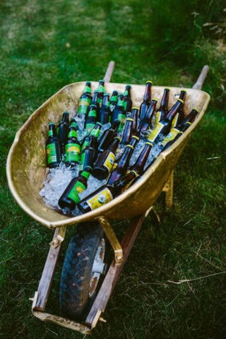 Beer in a wheelbarrell