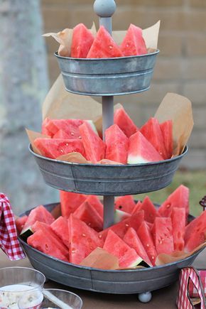 watermelon tower for party