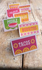 taco bar labels