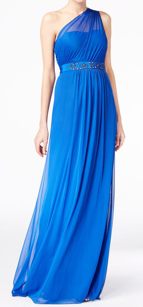 Adrianna Papell Vestido de noche de tulle azul royal. Talla 12 – My Dress