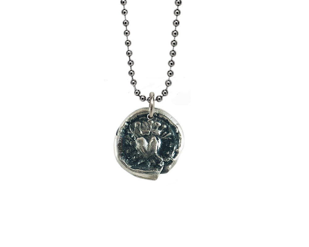 Struck By Love Beyond Control - Heart with Single Arrow Under Crown