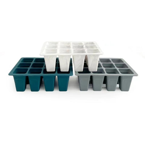 Soilphu Silicone Seed Starting Tray, fiid-grade with drainage holes