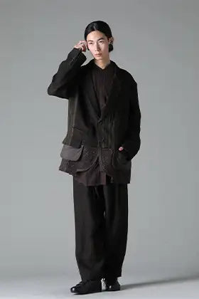 ZIGGY CHEN 23-24AW Linen layered Design Jacket Style