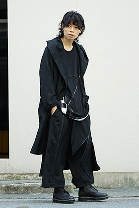 B Yohji Yamamoto - ビーヨウジヤマモト Zip Design Coat and Pants スタイリング