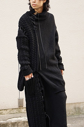 Yohji Yamamoto 18AW Knit Top and Skirt Style