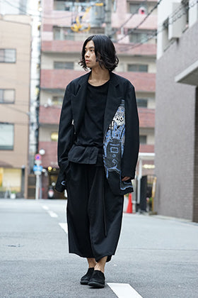 Yohji Yamamoto Deformation Collar Print Jacket