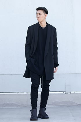 .LOGY kyoto 19-20AW JULIUS  【LOZENGE TAILORED COLLAR JACKET】BLACK STYLE!!