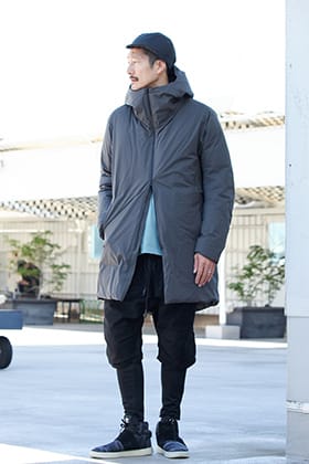 .LOGY kyoto 19AW ATTACHMENT【 3 LAYER HOODED DOWN COAT GRAY 】STYLING!!!