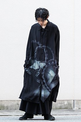 Yohji Yamamoto 19-20AW Snake woman Print Shirt coat Style