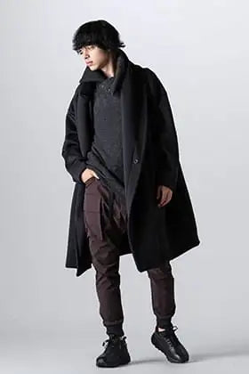 RIPVANWINKLE Wrap Jersey Coat Brand-Mixed Style