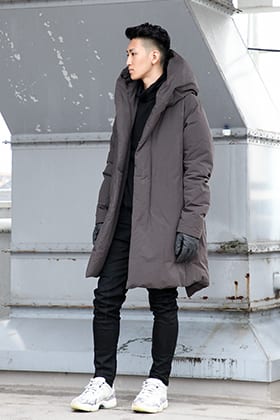 .LOGY kyoto ATTACHMENT Pe Ny Peachskin hooded down coat  STYLE!!