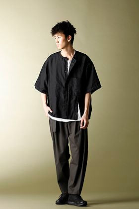 KAZUYUKI KUMAGAI "Herdmans Linen No collar Shirt" styling!!