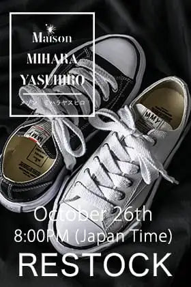 [Release Notice] Maison MIHARAYASUHIRO 「PETERSON」 leather low-cut sneakers will be available from 8 pm Japan time on October 26!