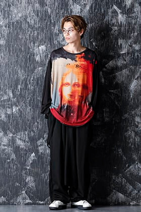 Yohji Yamamoto 20-21AW Round Neck Uchida Suzume Print T-shirt Style