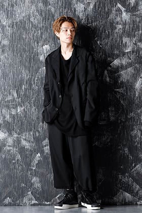 Yohji Yamamoto - ヨウジヤマモト 20-21AW M-3BS Layered Jacket and Wrap Pants style