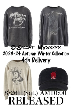 [Release Notice] ©️SAINT M×××××× 2023-24AW Collection 4th Delivery on Saturday, August 26 starting at 10am Japan time!