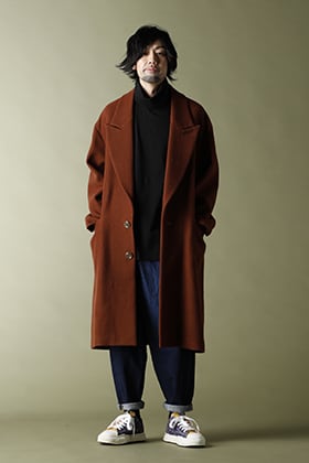 20-21AW KAZUYUKI KUMAGAI【Napping melton Peakd lapel Overcoat】casual Styling!!