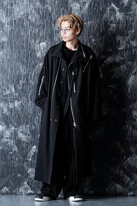 Yohji Yamamoto 20-21AW Style with army gabardine chain fastener coat