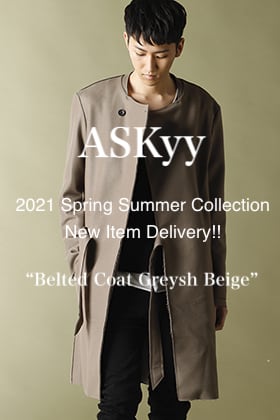 ASKYY 2021SS Collection New Item【Belted Coat Greysh Beige】