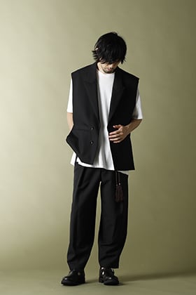 KAZUYUKI KUMAGAI【Wo/Mo Tropical Layered Vest & Back pleats Trousers】Set-up Style!!