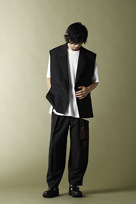 KAZUYUKI KUMAGAI - カズユキクマガイ【Wo/Mo Tropical Layered Vest & Back pleats Trousers】Set-up Style!!