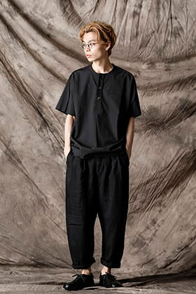 individual sentiments 21SS ヘンリーネックシャツスタイル