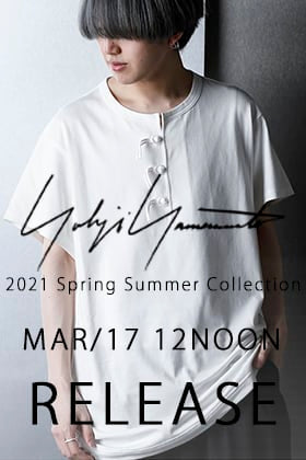 Yohji Yamamoto 21SS will be on sale from march 17th at 12Noon(JST).