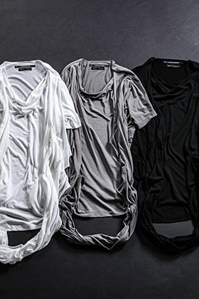 JULIUS Drape Neck S/S TEE Styling in 3 colors