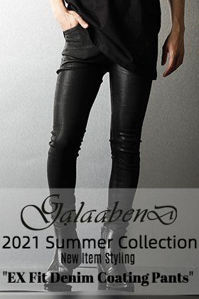 GalaabenD 2021 Summer collection now in stock is an EX fit coated denim pants.