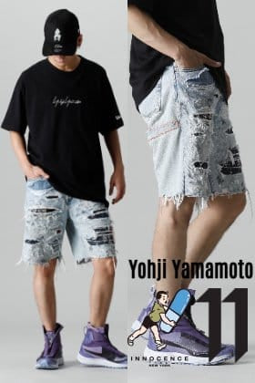 Yohji Yamamoto × INNOCENCE NY 2021SS ダメージショーツ サマースタイリング