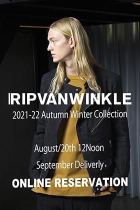 We are now accepting pre-orders for RIPVANWINKLE 2021 -22 AW Collection September delivery!