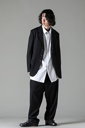 Yohji Yamamoto 23-24AW LOOK34 Shirt and Jacket Style