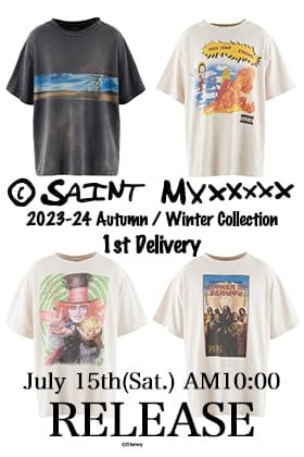 [Release notice] ©️SAINT M×××××× 2023-24AW Collection 1st Delivery on Saturday, July 15 at 10:00 a.m, JST!
