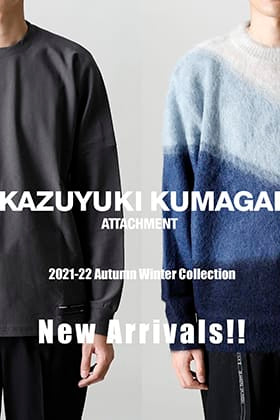 A new item from ATTACHMENT & KAZUYUKI KUMAGAI 2021-22 Autumn-winter collection is now in stock.