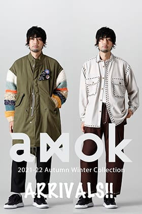 Now in stock is a new item from the amok 2021 -22 AW collection.