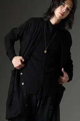 nude:masahiko maruyama 2023-24AW all black cardigan styling