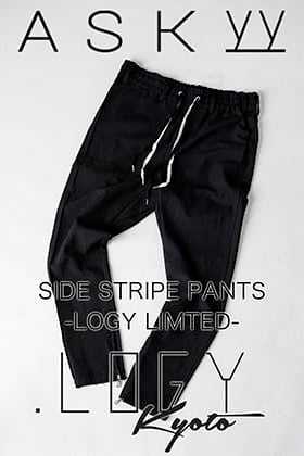 Announcement of special order "Side Stripe Pants by ASKYY × .LOGY Kyoto" !!