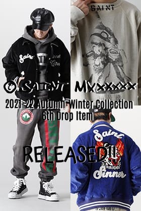 From now on, SAINT Mxxxxxx (SAINT MICHAEL) 21-22 Autumn-Winter Collection 6th Drop Items will be available at the online shop and the shop at the same time!!
