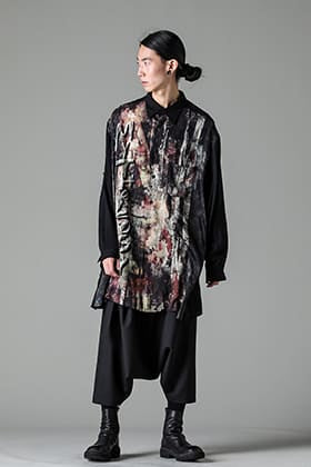 Yohji Yamamoto 23SS サイドスリットプリントシャツ