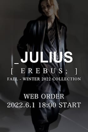 [予約情報] JULIUS 2022-23Fall Winterコレクション オンライン先行予約受付について。