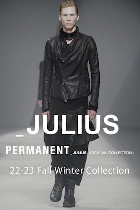 JULIUS PERMANENT LINE 22-23AW Covered Neck Jacket