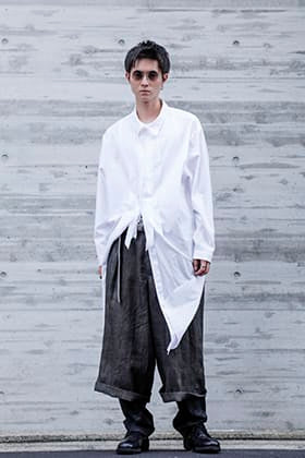 Yohji Yamamoto 22-23AW ホワイトビックシャツスタイル