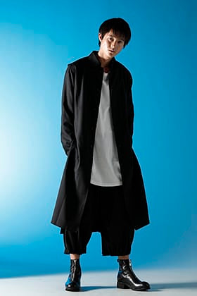 Styling of Ground Y - Back Pleats Long Shirt!!