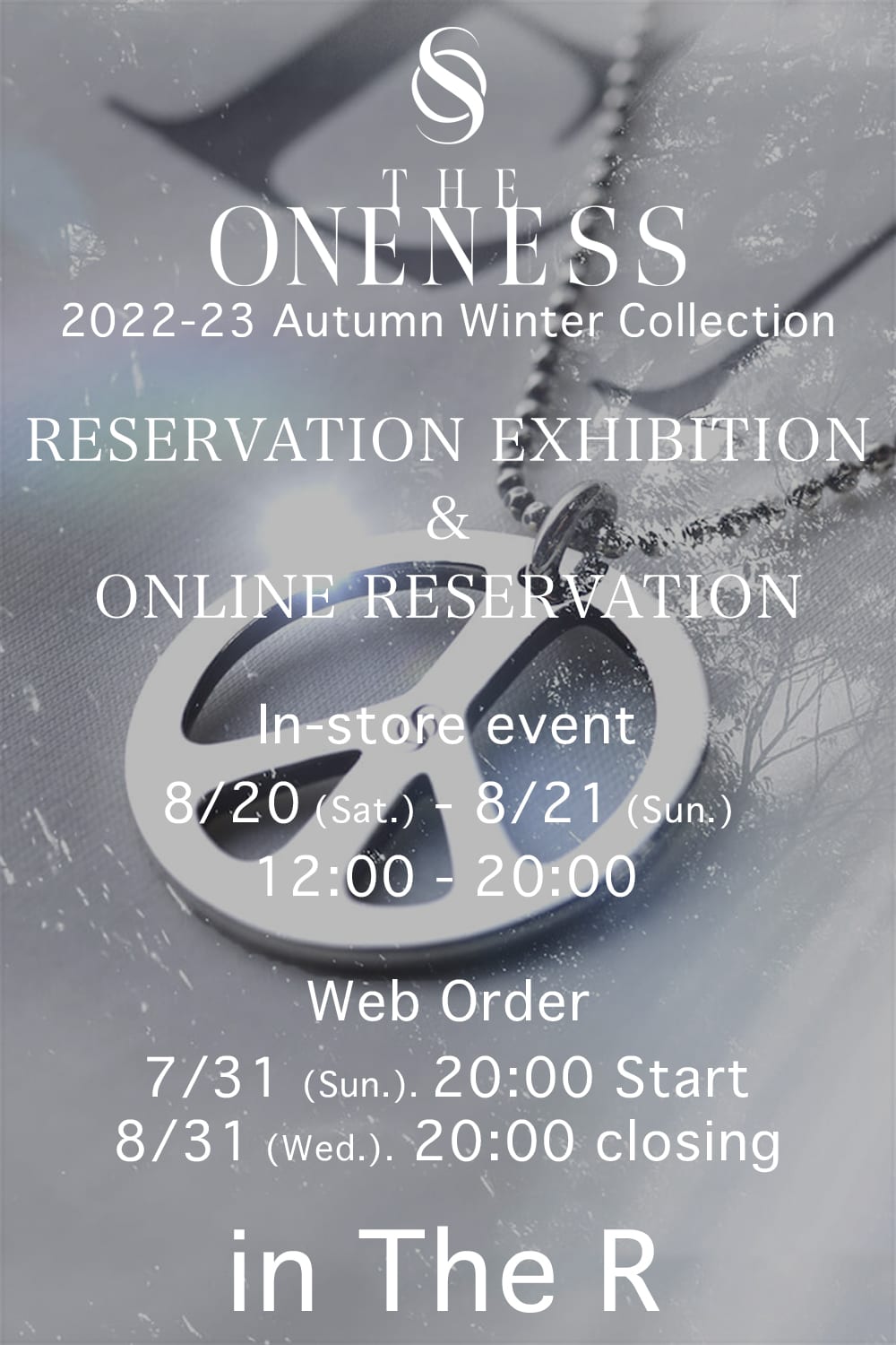 [Event information] About THE ONENESS store order reception and online order reservation reception.